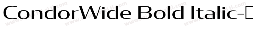 CondorWide Bold Italic字体转换